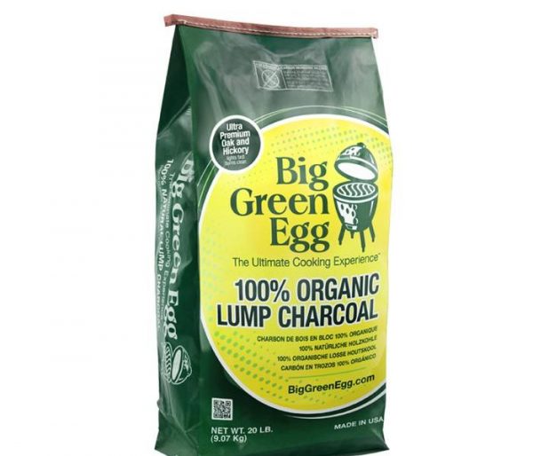 Barbeques, Smokers & Outdoor Entertaining BIG GREEN EGG 100% Natural Lump Charcoal – 20 lb / 9 kg bag