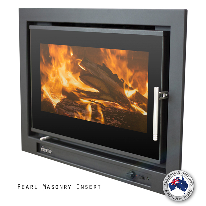 Wood Heater Eureka Pearl Masonry Insert Heats up to 260m2