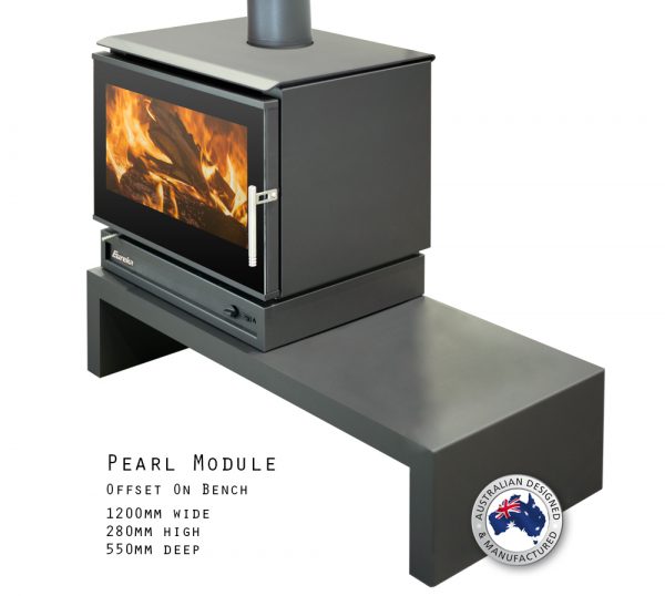 Freestanding Wood Heaters Wood Heater Eureka Pearl Modular Heats up to 260m2 (Bench additional)